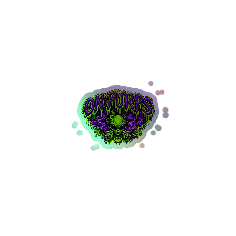 ON PURPS Holographic Alien Sticker