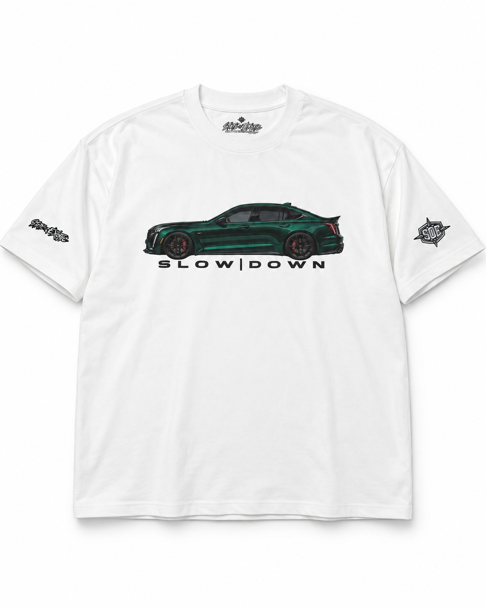 SLOW DOWN Typhoon Metallic CT5 V Heavyweight Boxy Tee
